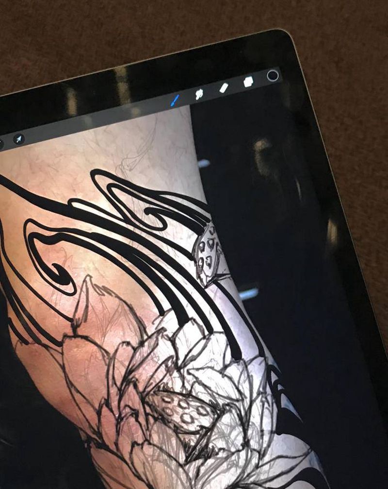 客稿纹身图片_腿部新传统纹身图案