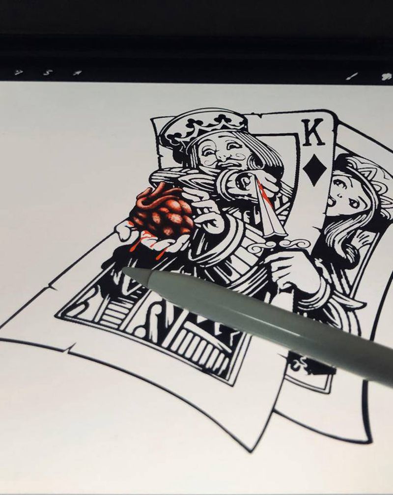 最近客人定制的一些手稿纹身图片_手臂腿部新传统老传统纹身图案