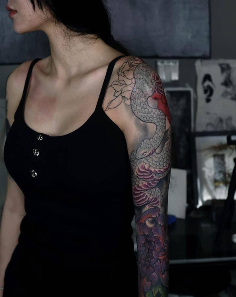 进度纹身图片_手臂新传统纹身图案