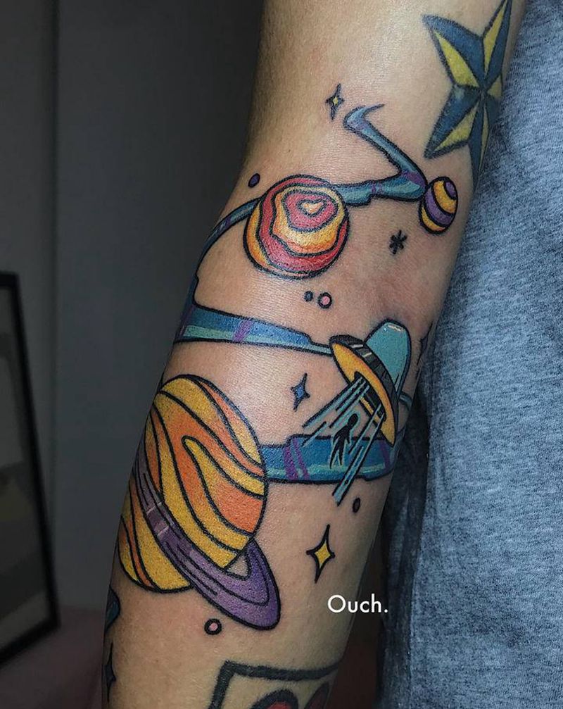 小宇宙纹身图片_手臂纹身图案