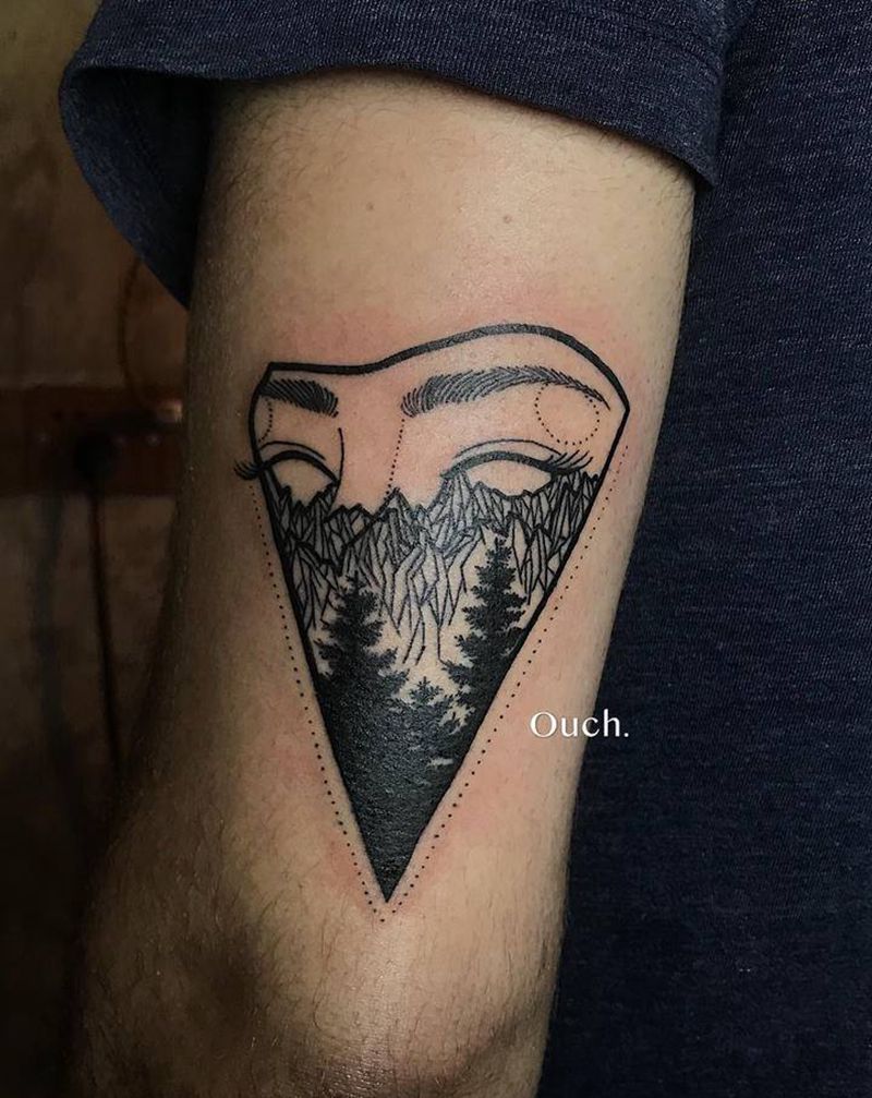 眼纹身图片_手臂纹身图案