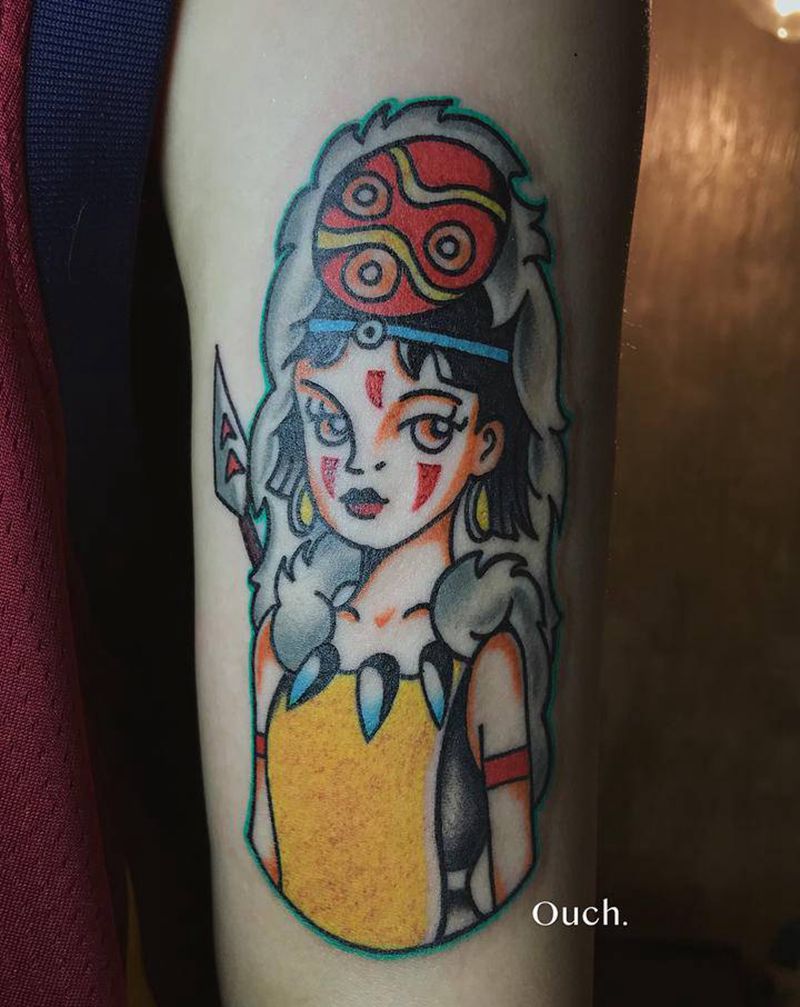 幽灵公主纹身图片_手臂纹身图案