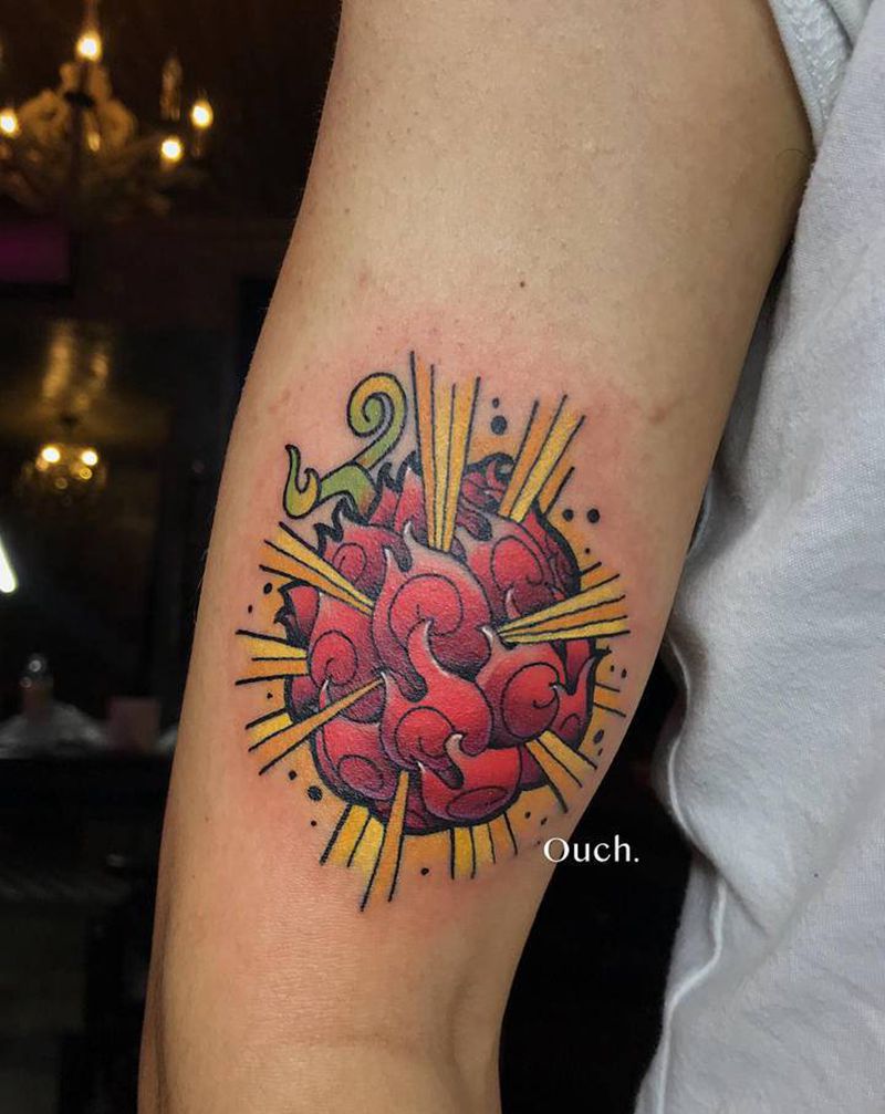 烧烧果实纹身图片_手臂纹身图案