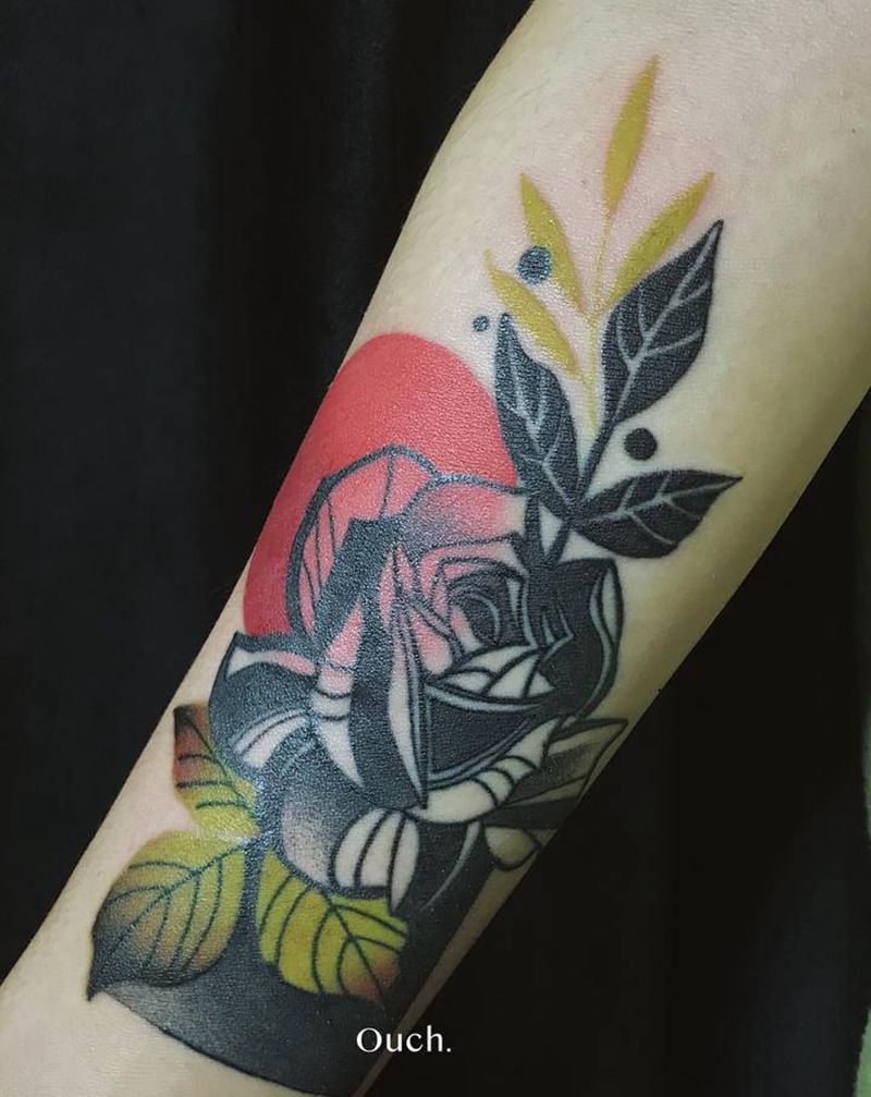 花纹身图片_手臂纹身图案