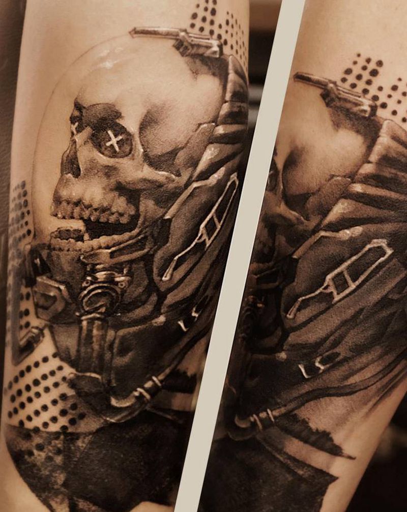 奥德赛纹身图片_手臂欧美写实纹身图案