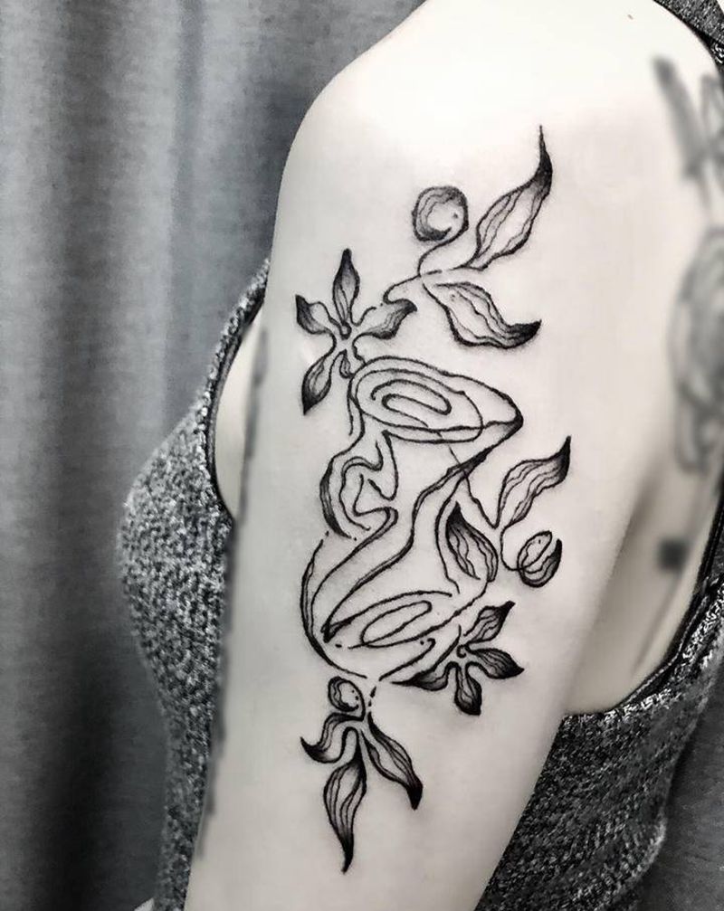 咖啡壶纹身图片_手臂纹身图案