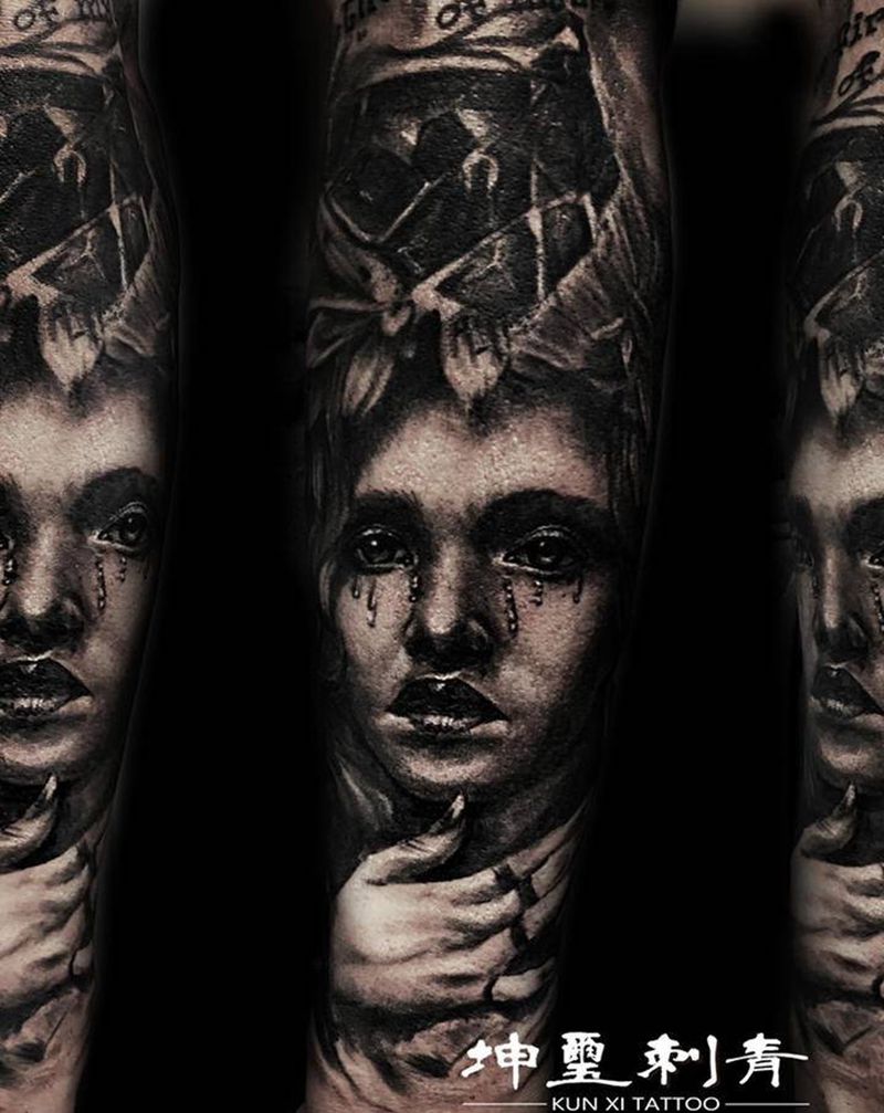 我的前半生纹身图片_手臂欧美写实纹身图案