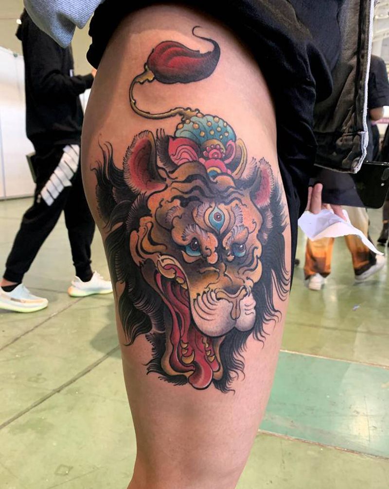 老虎纹身图片_新传统New School纹身图案