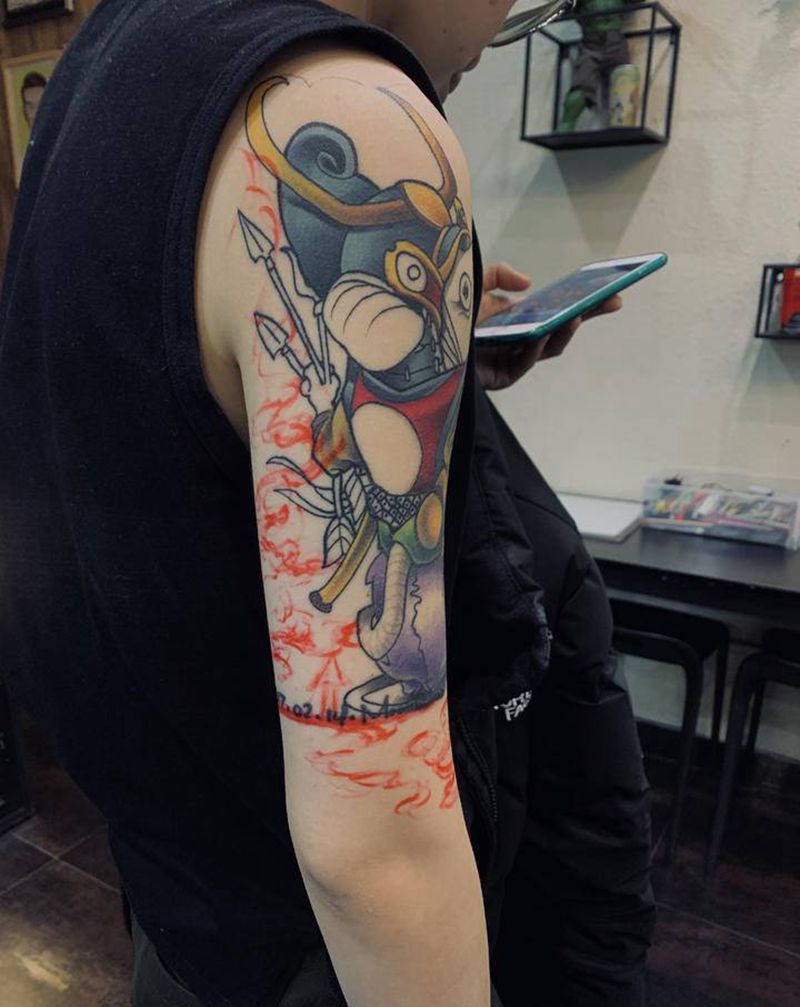 遮盖纹身图片_New School纹身图案