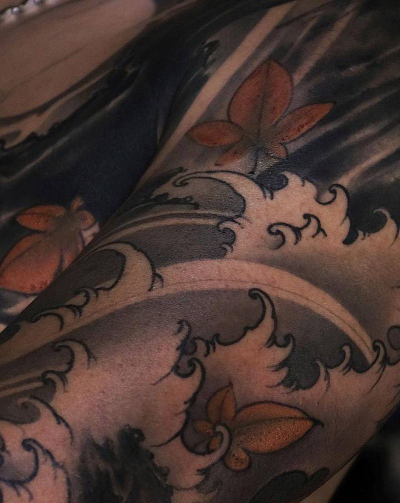 <乱吹風>纹身图片_手臂新传统纹身图案