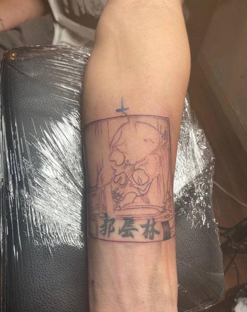 遮盖不开心纹身图片_手部暗黑纹身图案