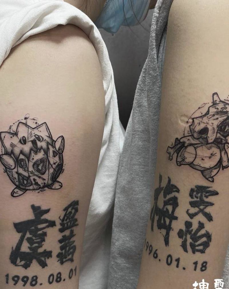 神奇宝贝纹身图片_手臂Old School纹身图案