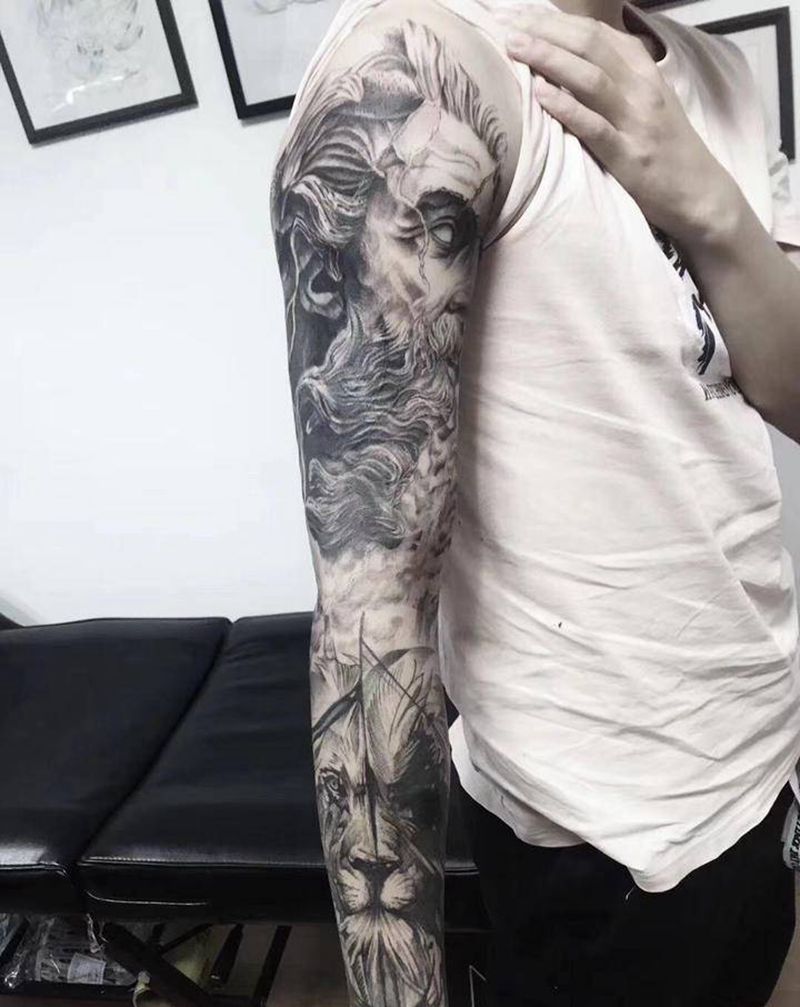 欧美花臂系列！纹身图片_手臂欧美写实纹身图案