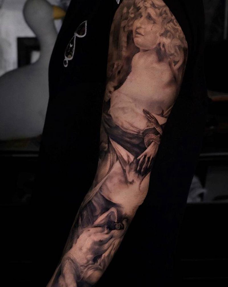 “祛魅”與“驅魔” /纹身图片_手臂欧美写实纹身图案