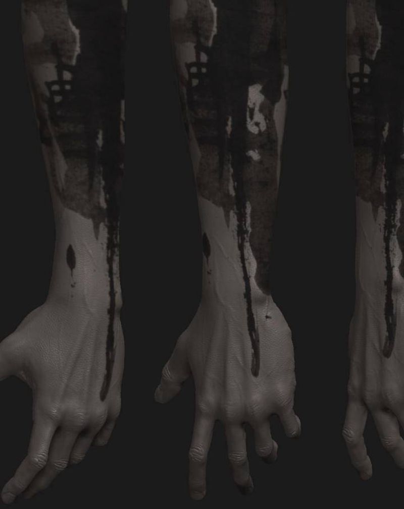 肉身录入_纹身图片_手臂图腾水墨纹身图案