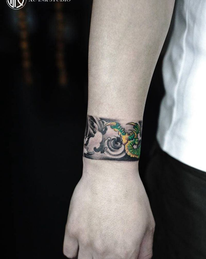 龙爪遮盖纹身图片_手臂手部新传统遮盖纹身图案