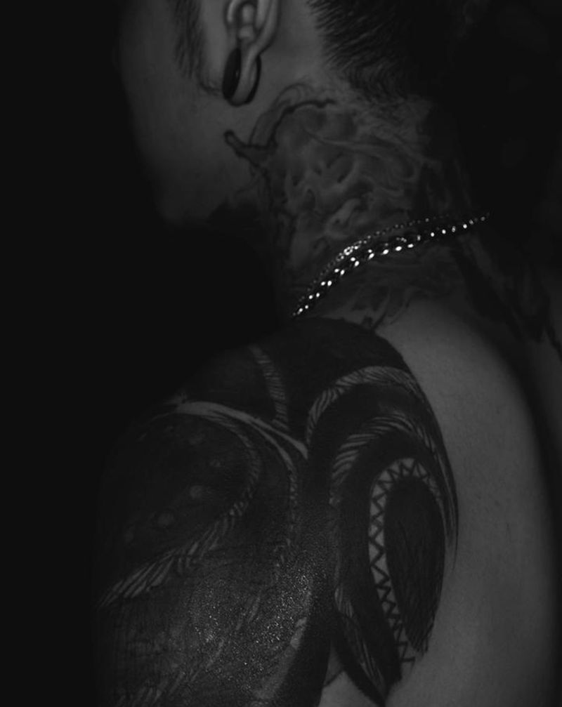 随机窑变_纹身图片_手臂图腾几何纹身图案