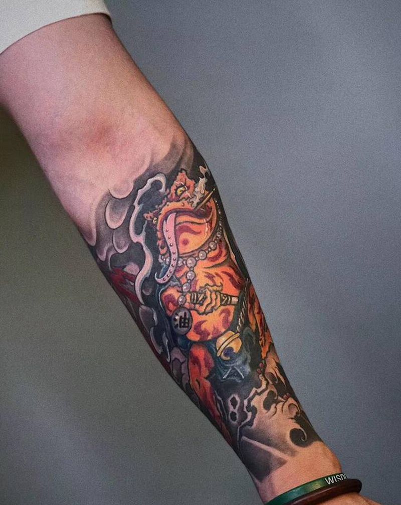 自来也纹身图片_新传统纹身图案