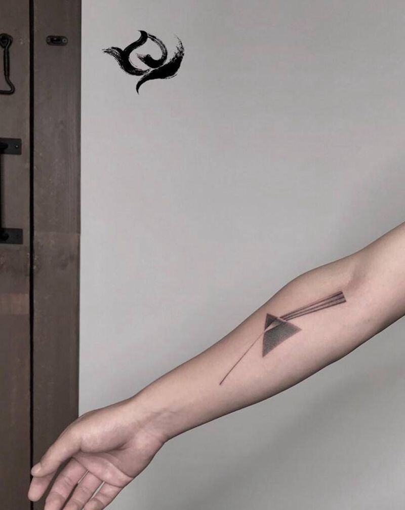 几何纹身图片_几何纹身图案