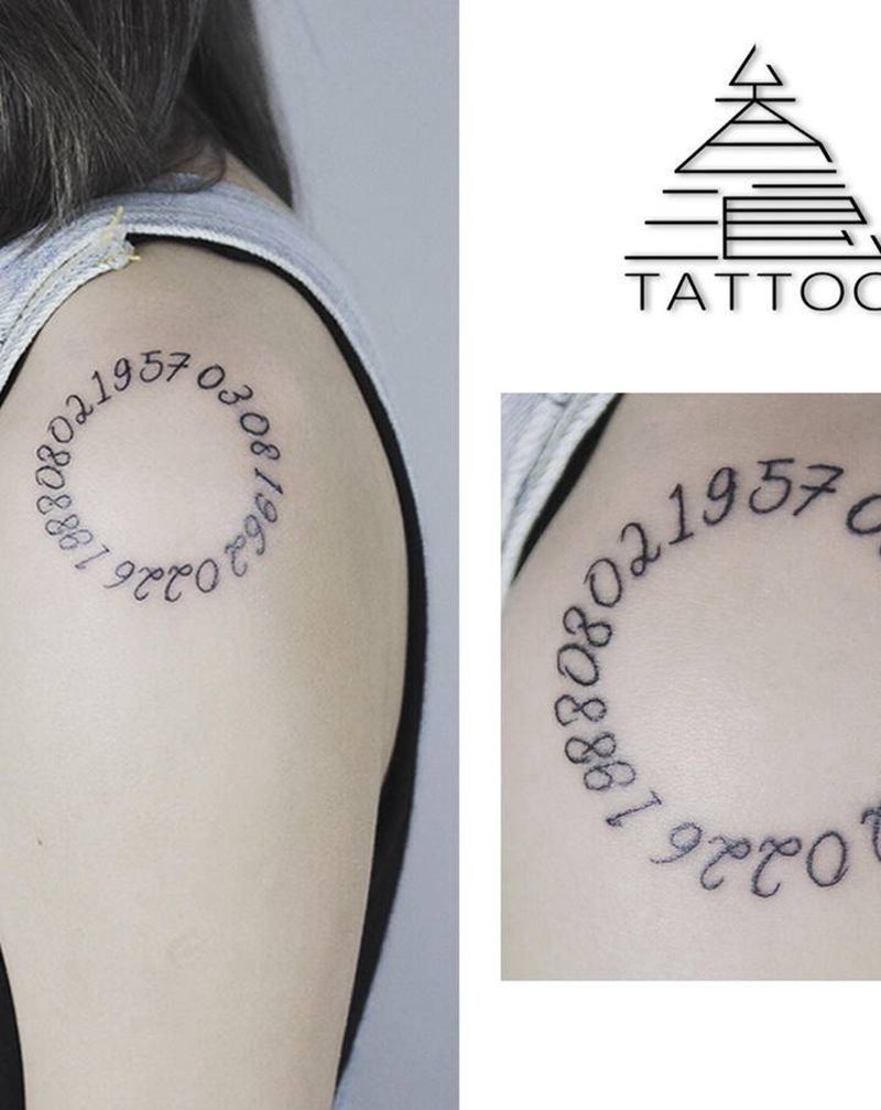 数字纹身图片_手臂纹身图案