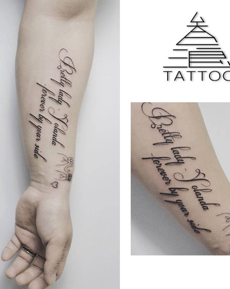字母纹身图片_手臂纹身图案