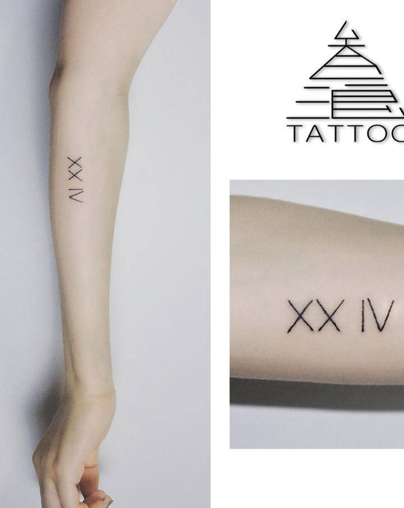 数字纹身图片_手臂纹身图案