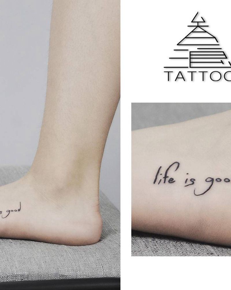 字母纹身图片_脚部纹身图案