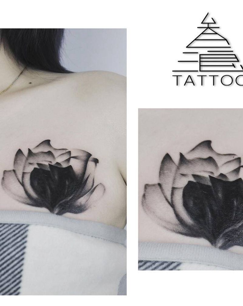 遮盖纹身图片_胸部纹身图案