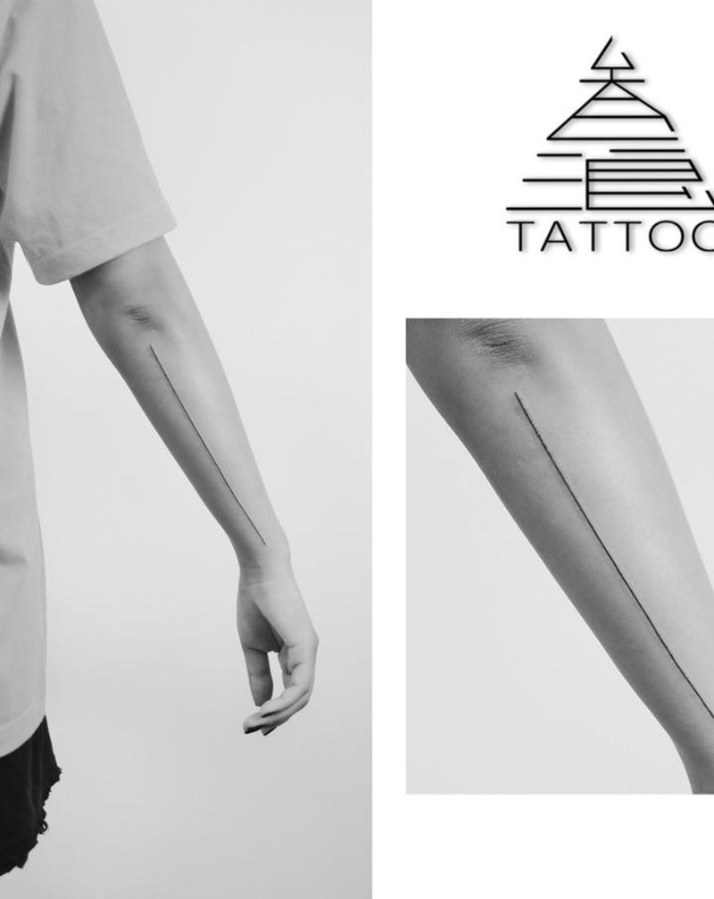 线纹身图片_手臂纹身图案