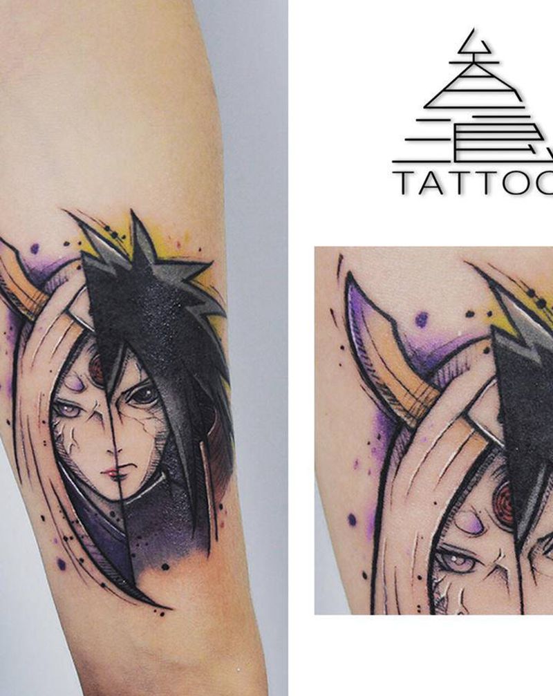 火影纹身图片_水彩纹身图案