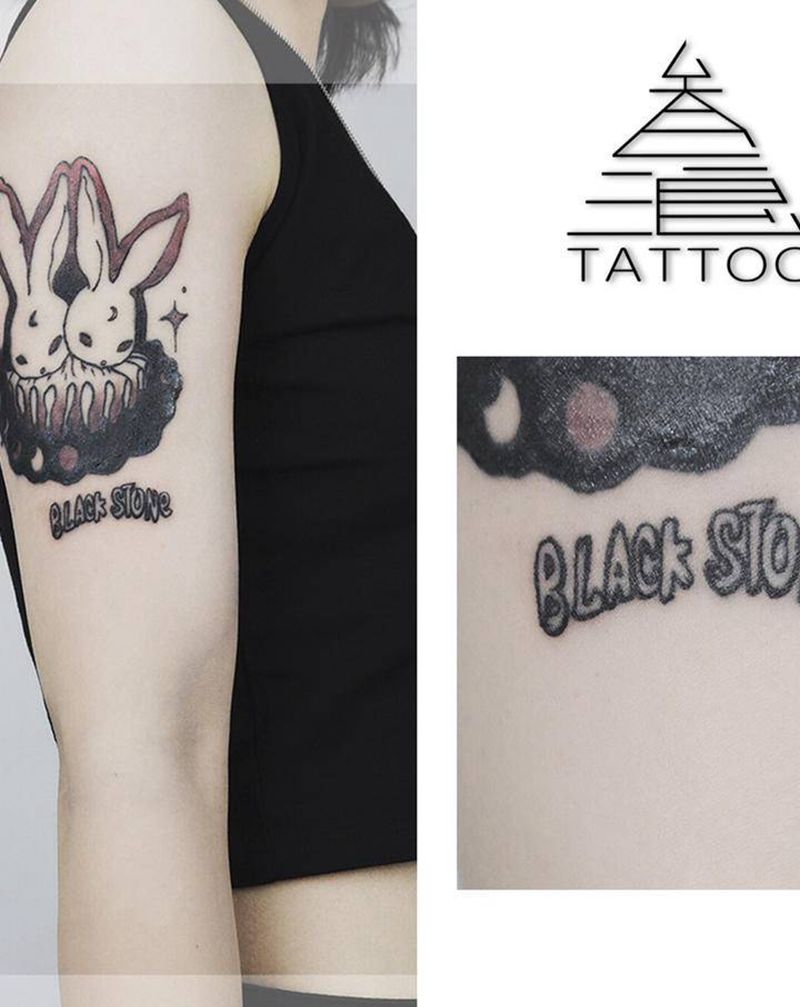 兔子纹身图片_手臂纹身图案