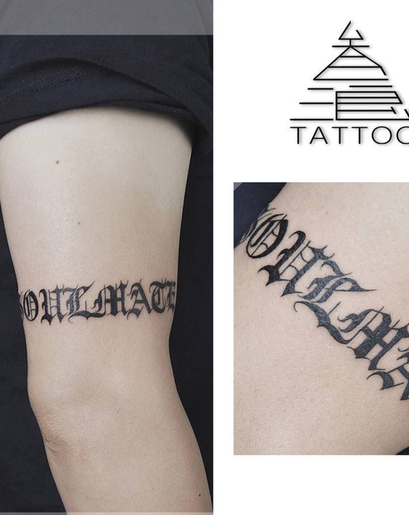 花体字纹身图片_手臂纹身图案