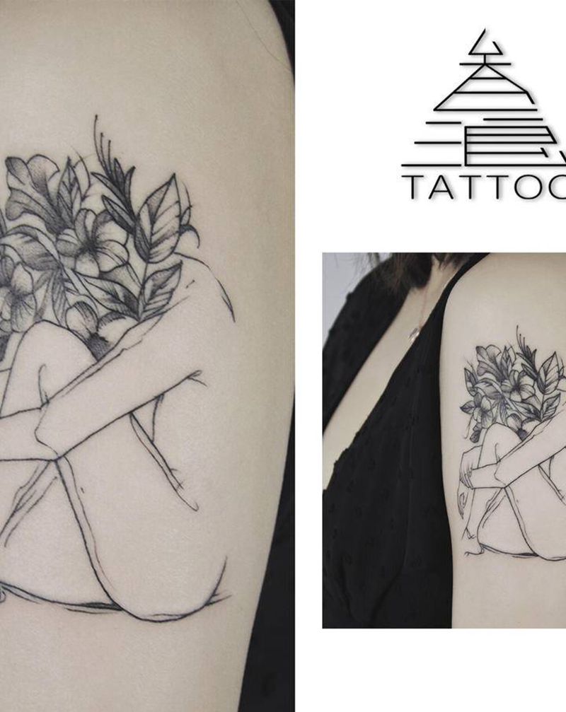 花草纹身图片_手臂纹身图案