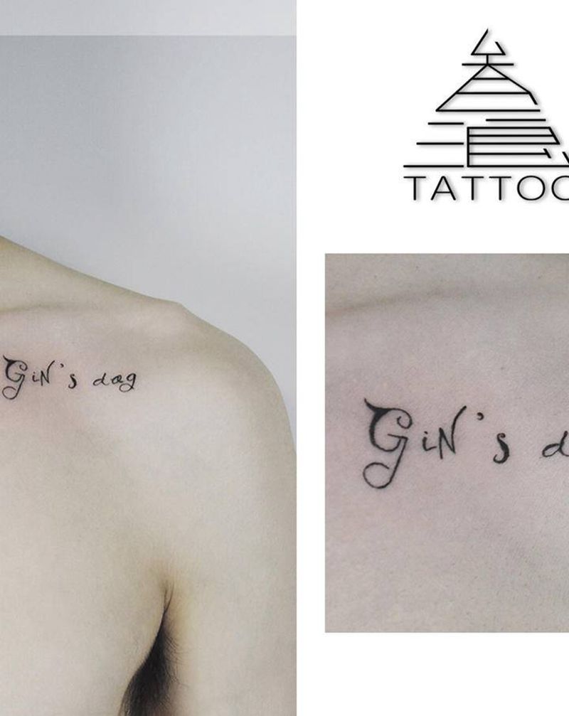 字母纹身图片_肩部纹身图案