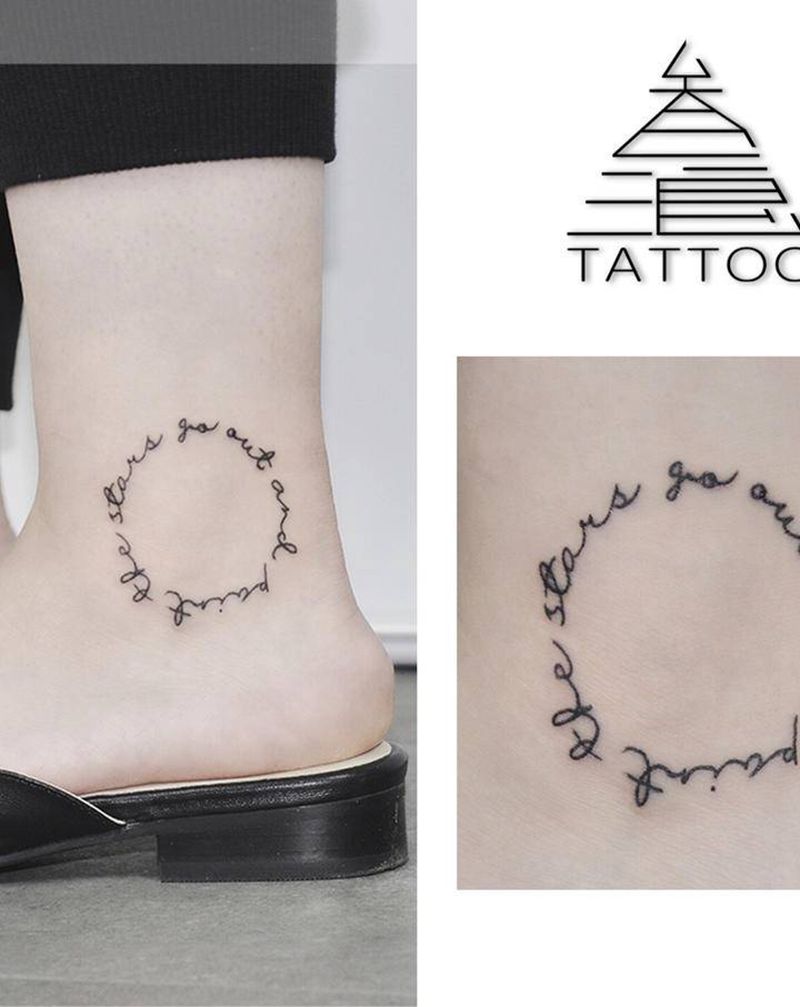 英文纹身图片_脚部纹身图案