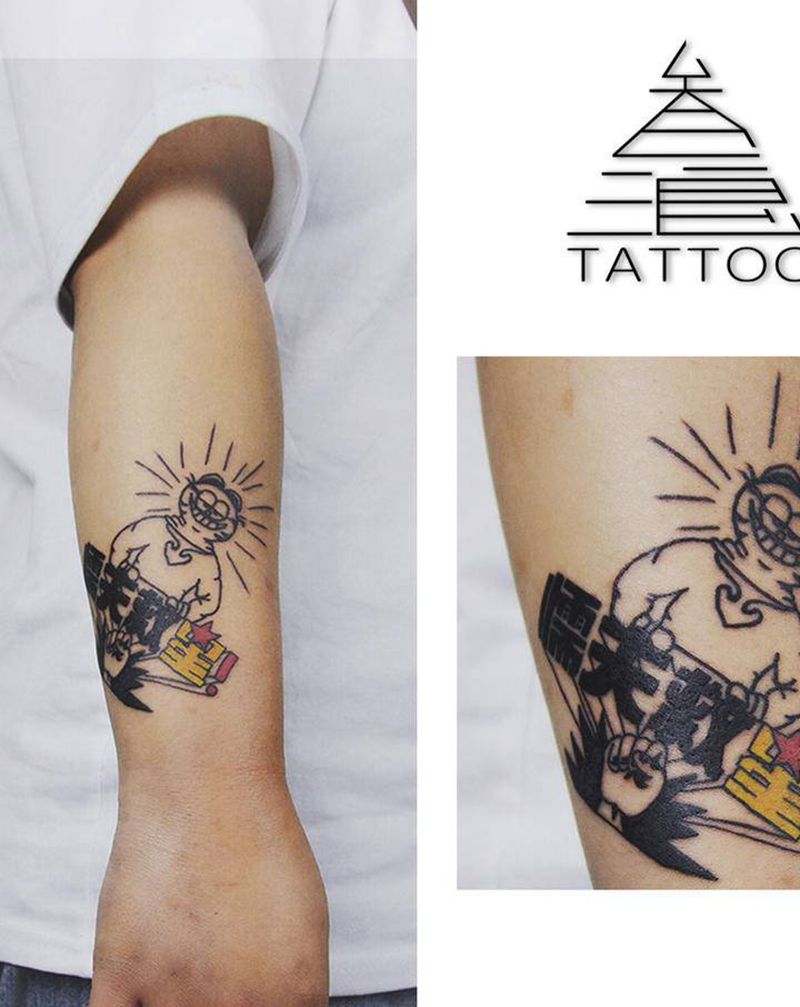 猫纹身图片_手臂纹身图案