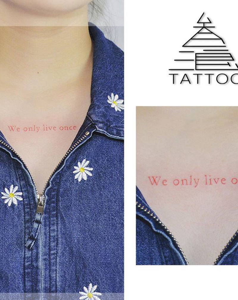 英文纹身图片_胸部纹身图案