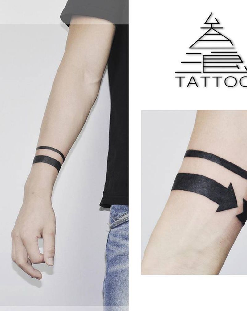 臂环纹身图片_手臂纹身图案