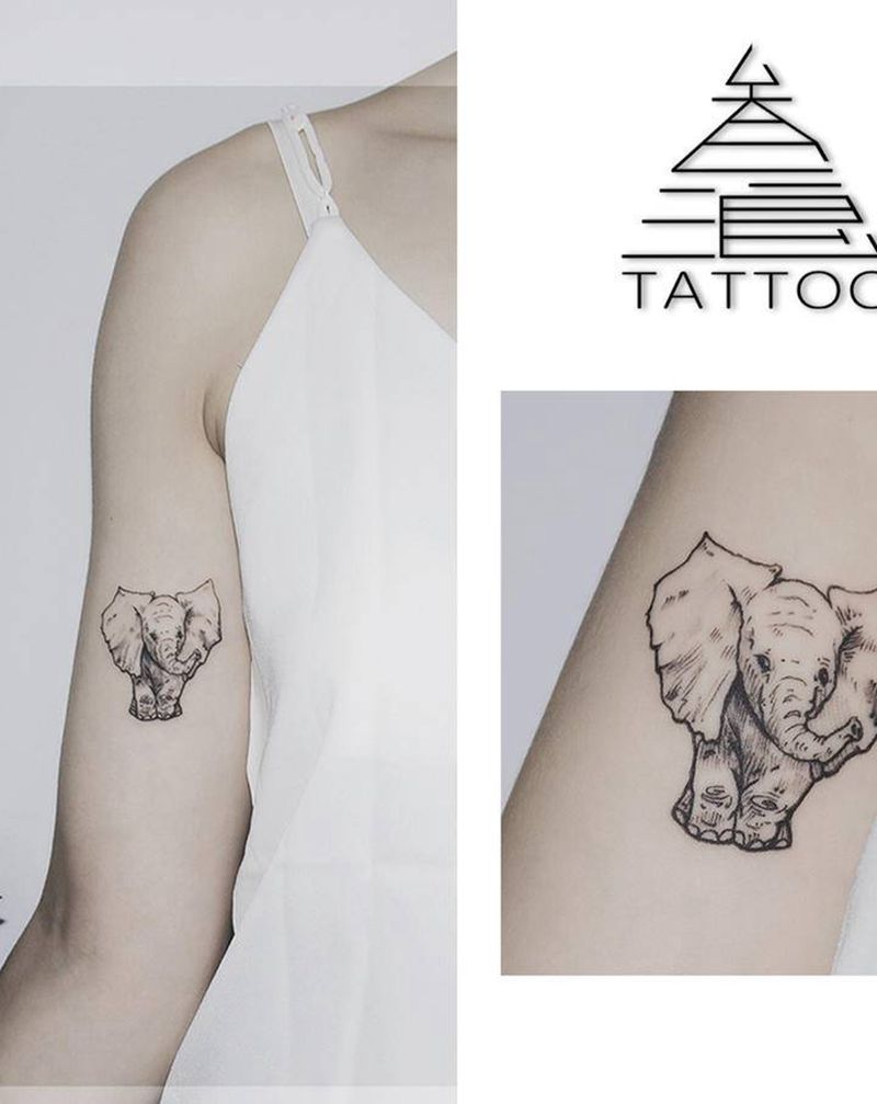 象纹身图片_手臂纹身图案