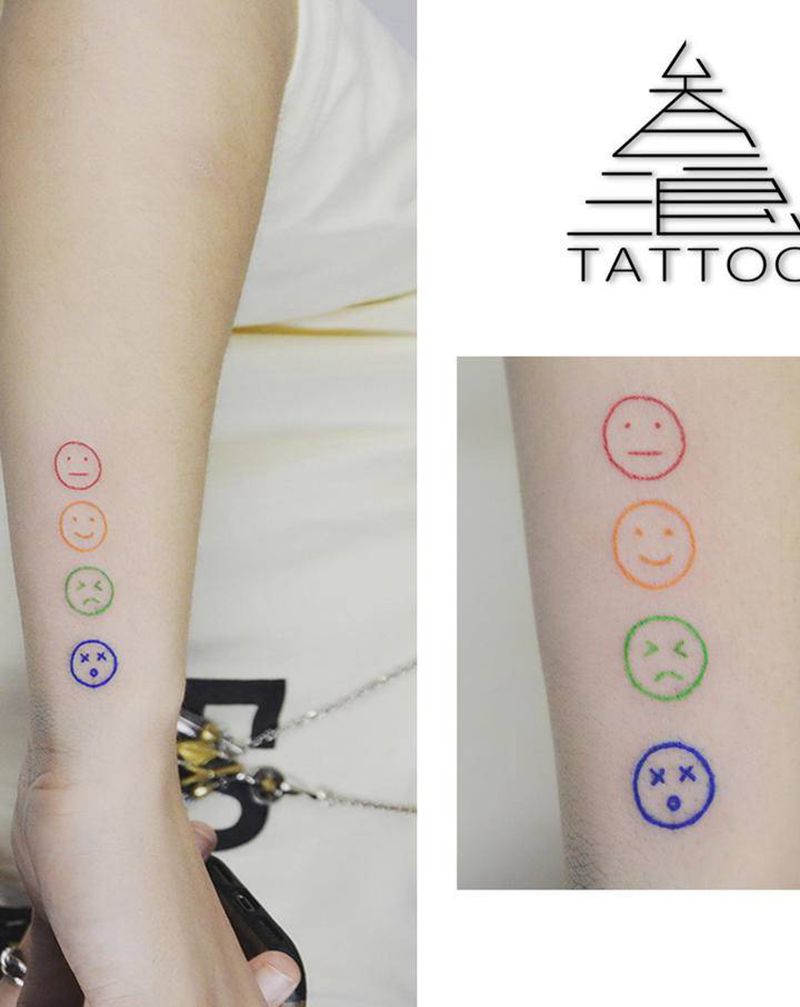 表情纹身图片_手臂纹身图案