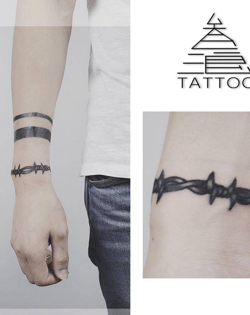 荆棘纹身图片_手臂纹身图案