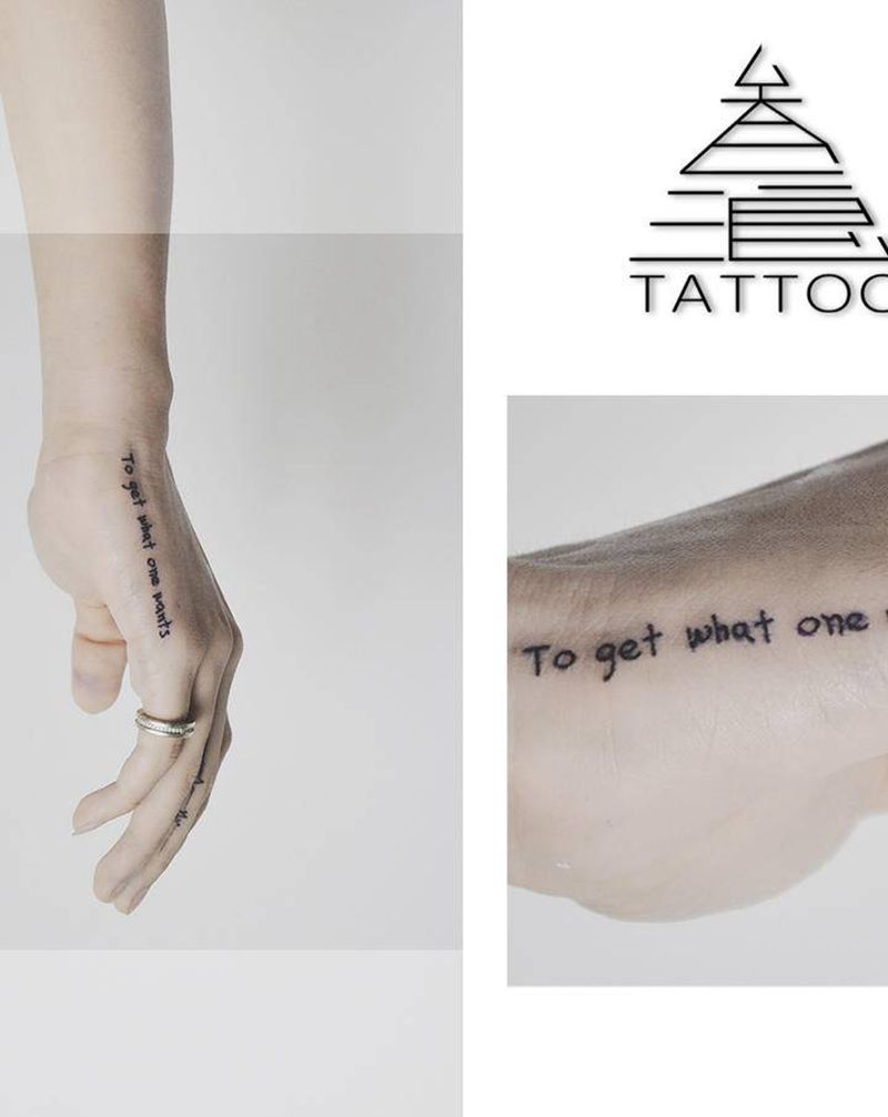 英文纹身图片_手部纹身图案