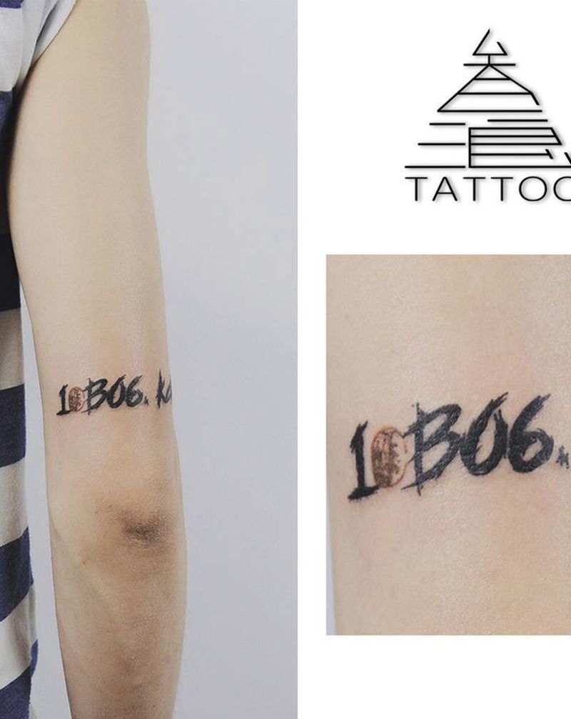 数字纹身图片_手臂纹身图案