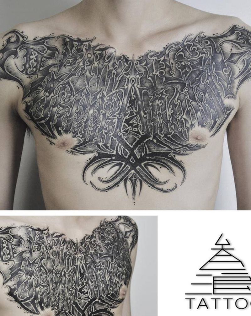 花体字纹身图片_花体字纹身图案