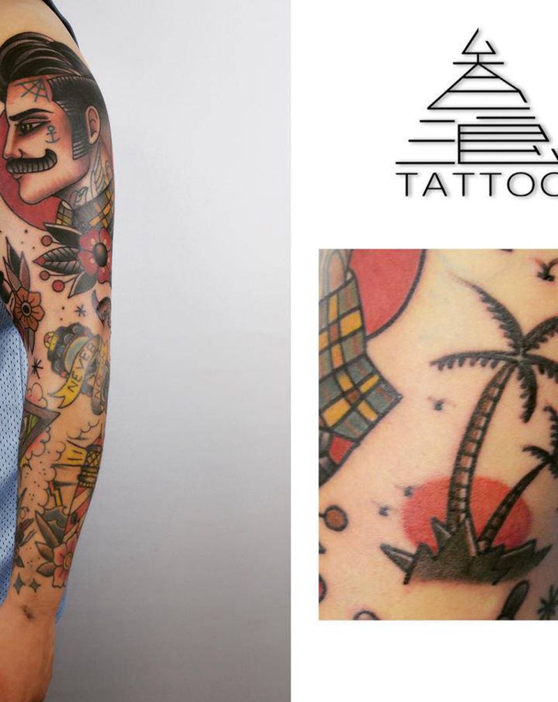 花臂纹身图片_手臂纹身图案