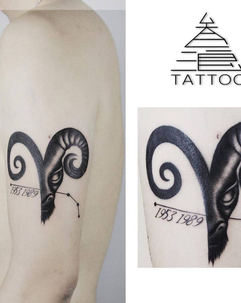 星座纹身图片_手臂纹身图案