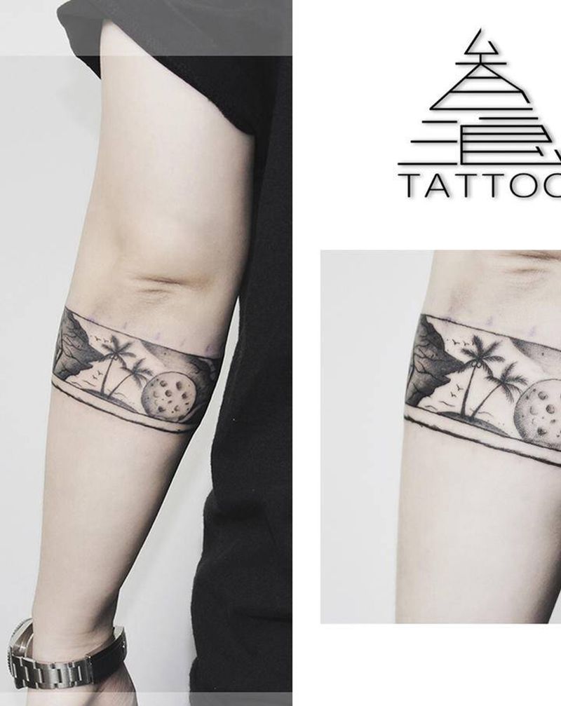 臂环纹身图片_手臂纹身图案