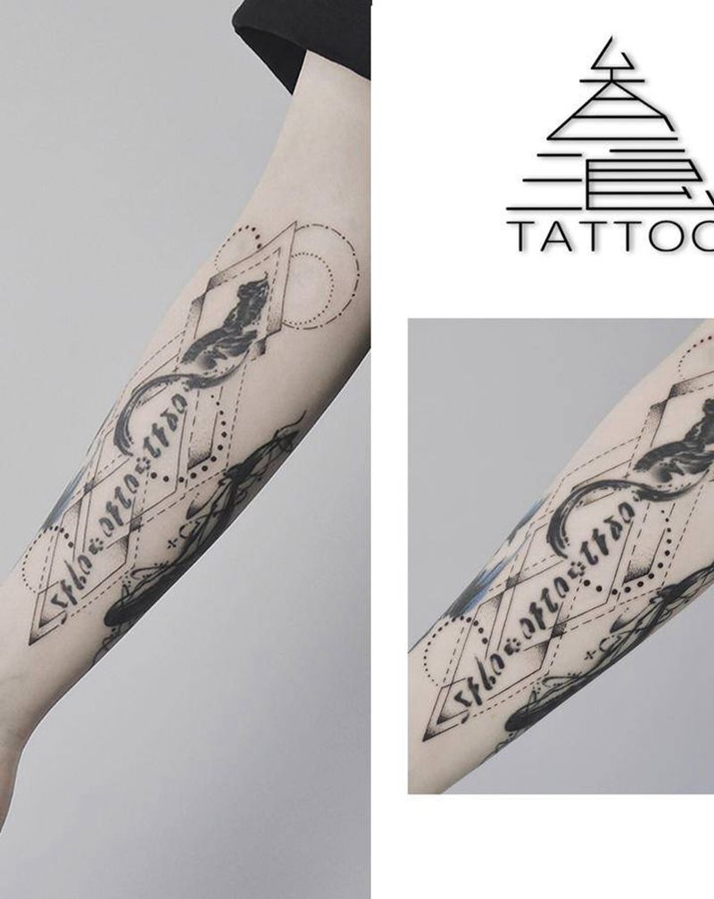 几何纹身图片_几何纹身图案