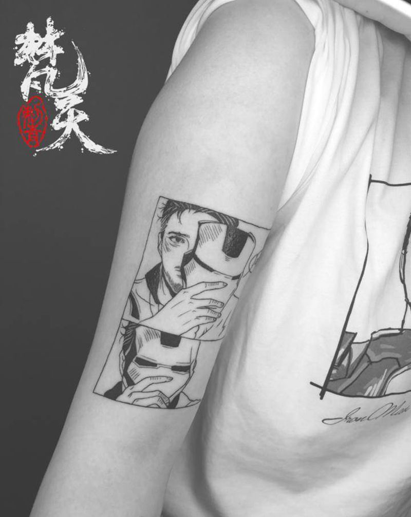 钢铁侠纹身纹身图片_手部手臂图腾几何纹身图案
