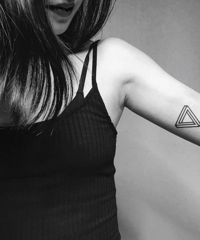 几何纹身图片_几何纹身图案